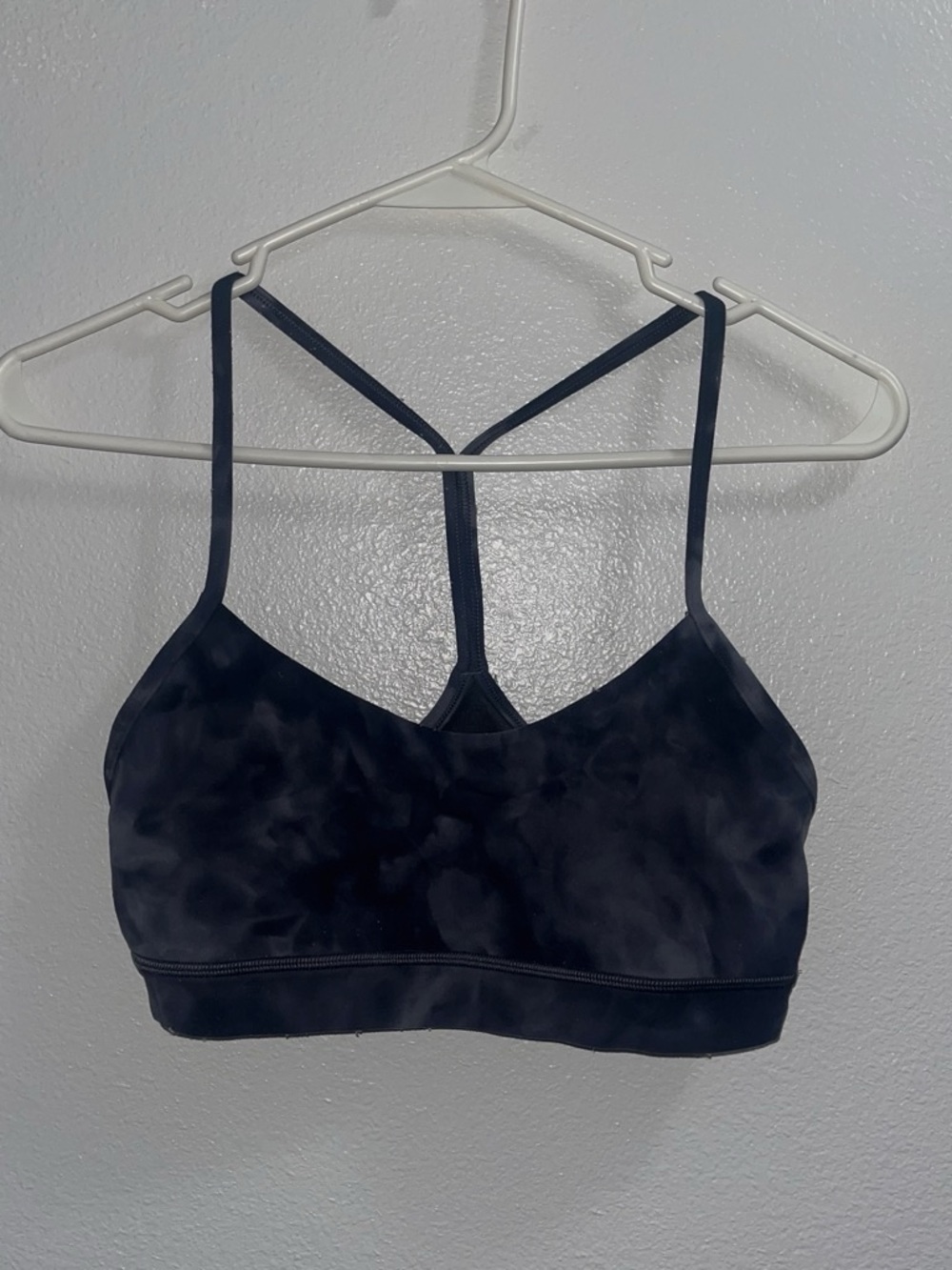Lululemon Black Tie-Dye Strappy Bra - pads removed